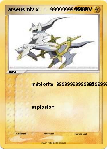 Pokemon arseus niv x        9999999999999