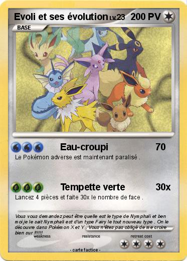 Pokemon Evoli et ses évolution