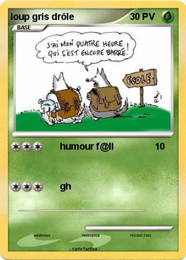 Pokemon loup gris drôle