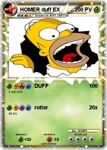 Pokemon HOMER duff EX