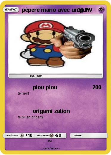 Pokemon pépere mario avec un gun