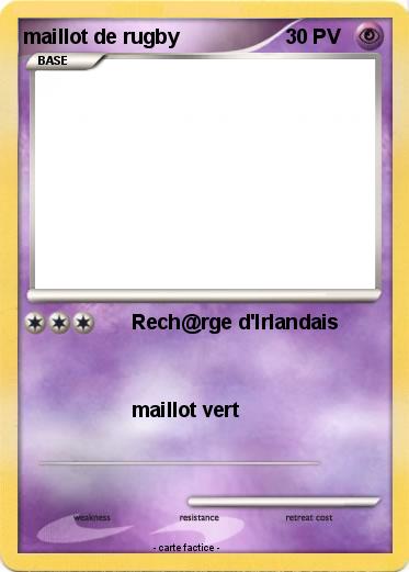 Pokemon maillot de rugby