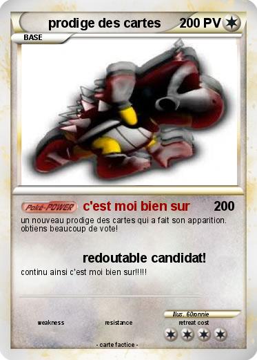 Pokemon prodige des cartes