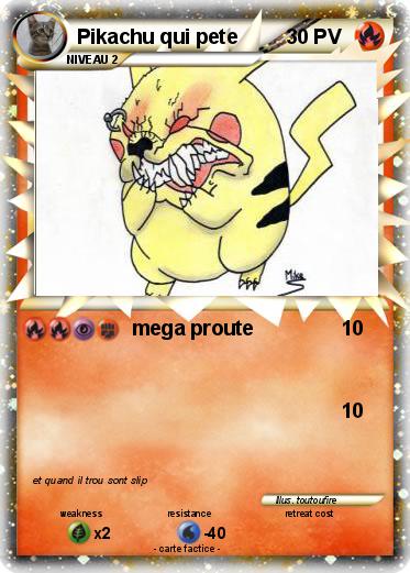 Pokemon Pikachu qui pete