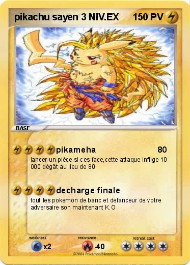Pokemon pikachu sayen 3 NIV.EX