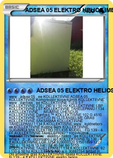 Pokemon ADSEA 05 ELEKTRO HELIOS IME