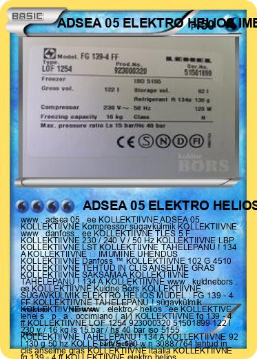 Pokemon ADSEA 05 ELEKTRO HELIOS IME