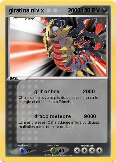 Pokemon giratina niv x               2000