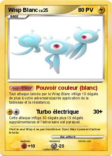 Pokemon Wisp Blanc