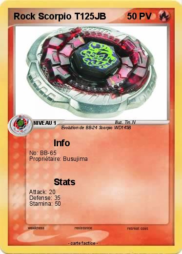 Pokemon Rock Scorpio T125JB