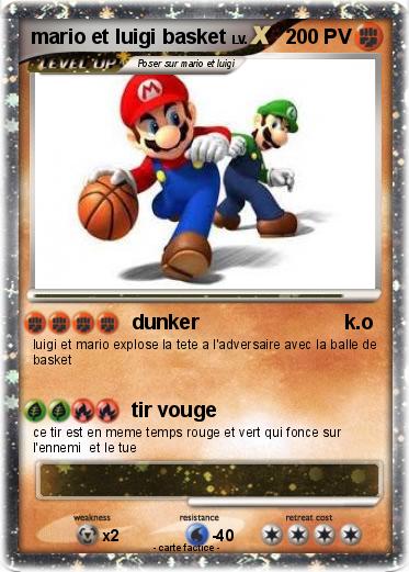 Pokemon mario et luigi basket