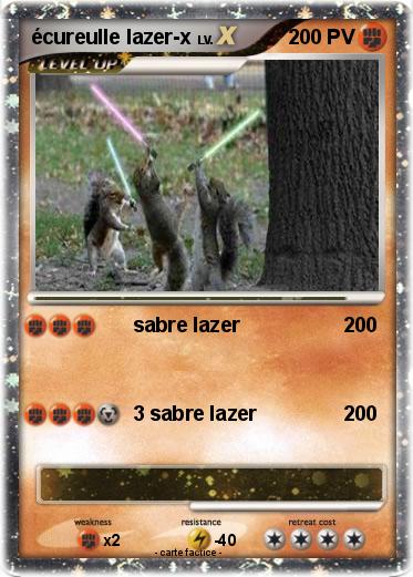 Pokemon écureulle lazer-x