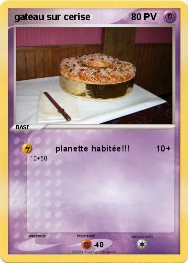 Pokemon gateau sur cerise
