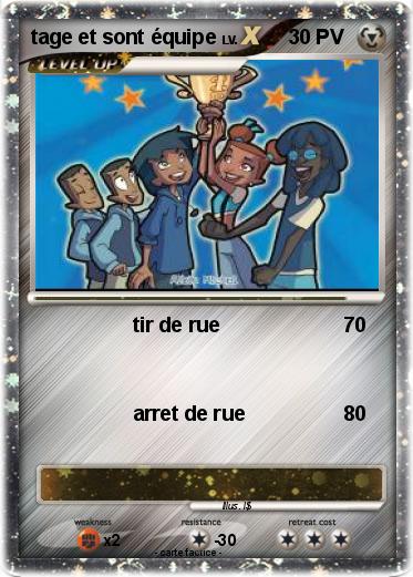 Pokemon tage et sont équipe