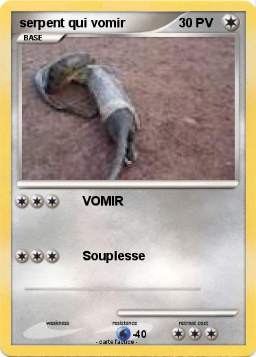 Pokemon serpent qui vomir