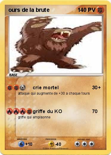 Pokemon ours de la brute