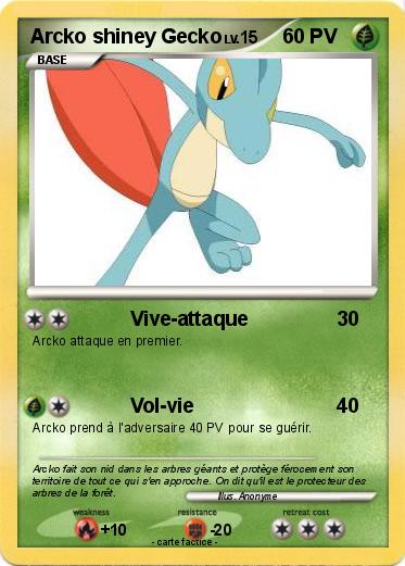 Pokemon Arcko shiney Gecko