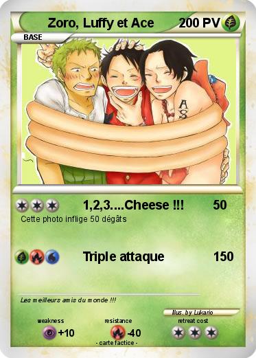Pokemon Zoro, Luffy et Ace