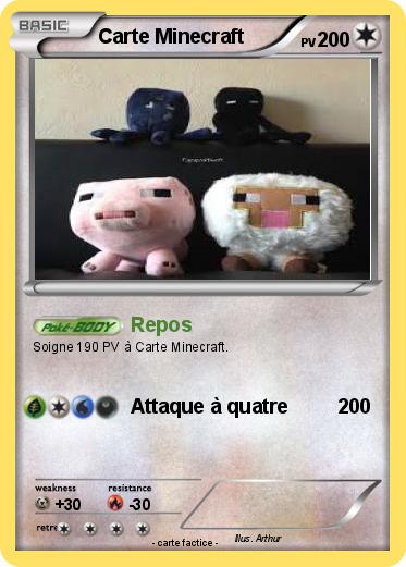 Pokemon Carte Minecraft