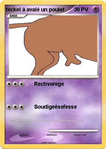 Pokemon teckel à avalé un poulet