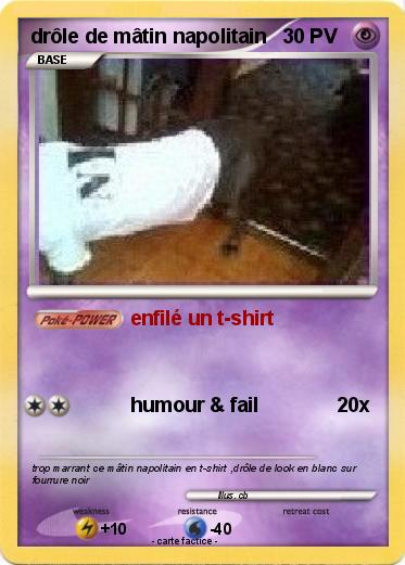 Pokemon drôle de mâtin napolitain