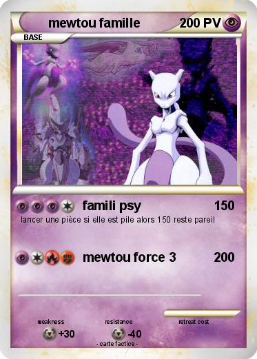 Pokemon mewtou famille