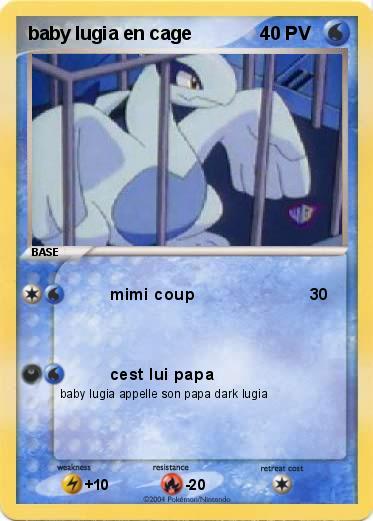 Pokemon baby lugia en cage