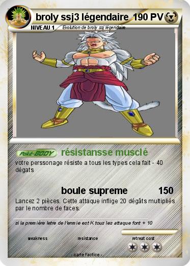 Pokemon broly ssj3 légendaire