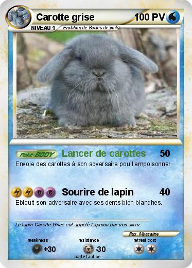 Pokemon Carotte grise