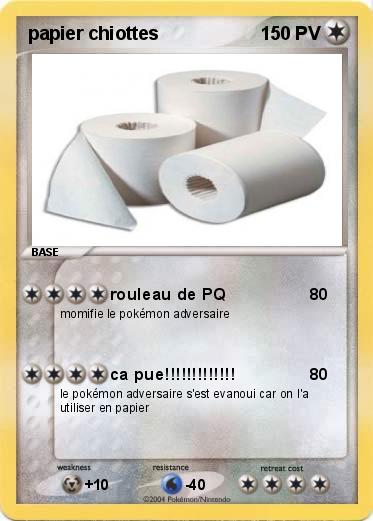 Pokemon papier chiottes