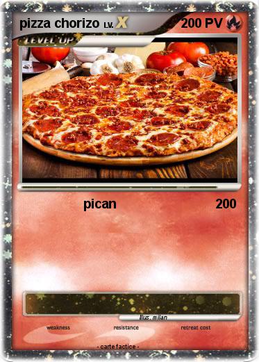 Pokemon pizza chorizo