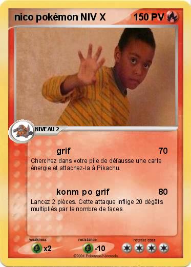 Pokemon nico pokémon NIV X