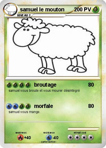 Pokemon samuel le mouton