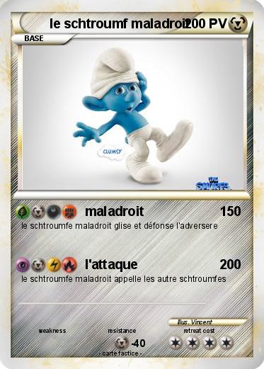 Pokemon le schtroumf maladroit