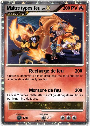 Pokemon Maitre types feu