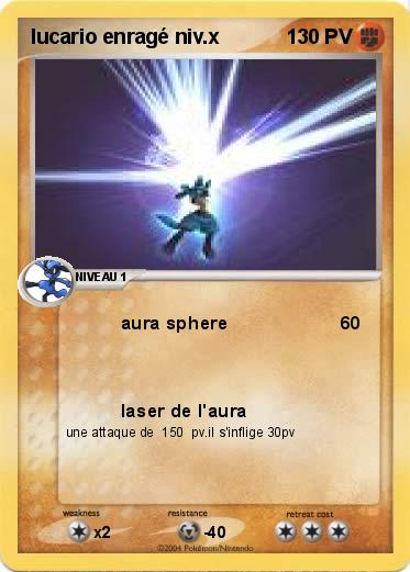 Pokemon lucario enragé niv.x