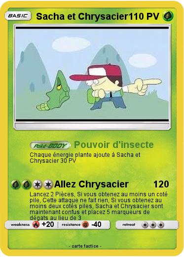 Pokemon Sacha et Chrysacier