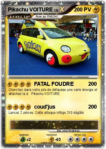 Pokemon Pikachu VOITURE