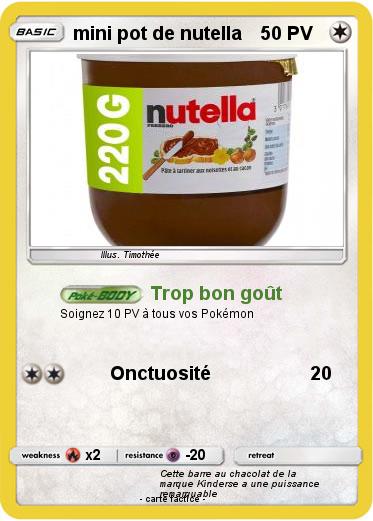 Pokemon mini pot de nutella