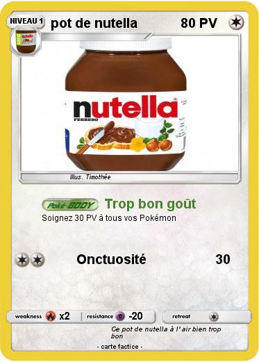 Pokemon pot de nutella
