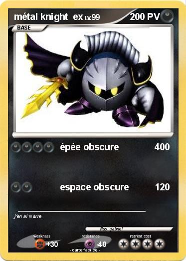 Pokemon métal knight  ex