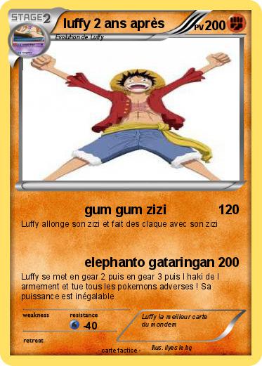 Pokemon luffy 2 ans après