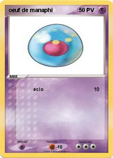 Pokemon oeuf de manaphi