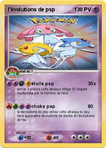 Pokemon l'évolutions de psp