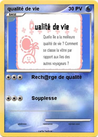 Pokemon qualité de vie