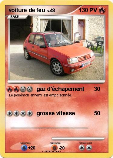 Pokemon voiture de feu
