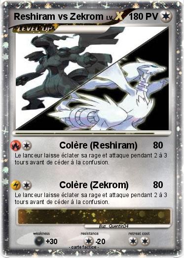 Pokemon Reshiram vs Zekrom