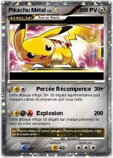 Pokemon Pikachu Métal