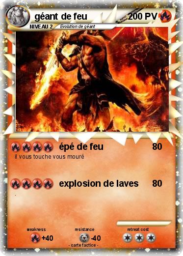 Pokemon géant de feu