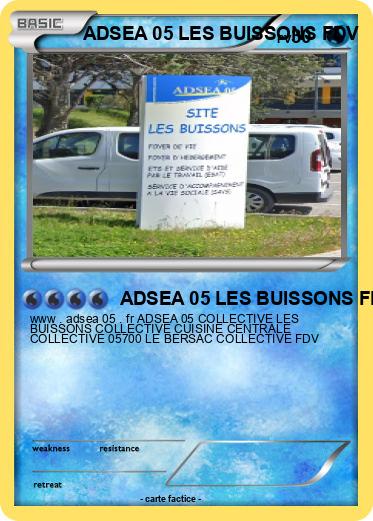 Pokemon ADSEA 05 LES BUISSONS FDV